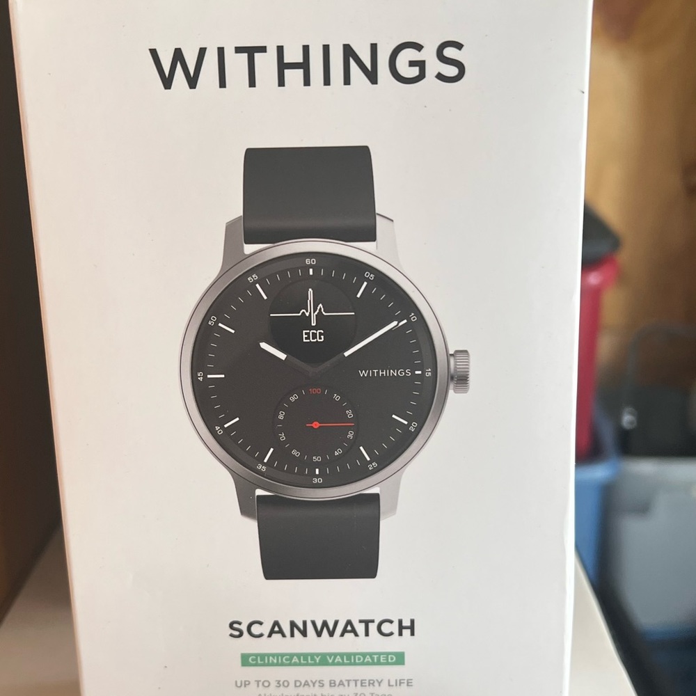 Withings scanwatch Black band Black face